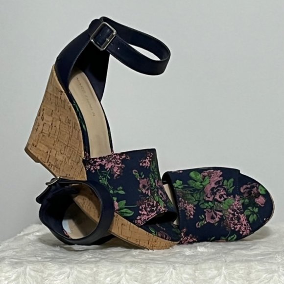MARC FISHER Floral Cork Wedges NWOT Size 9 - Picture 14 of 15